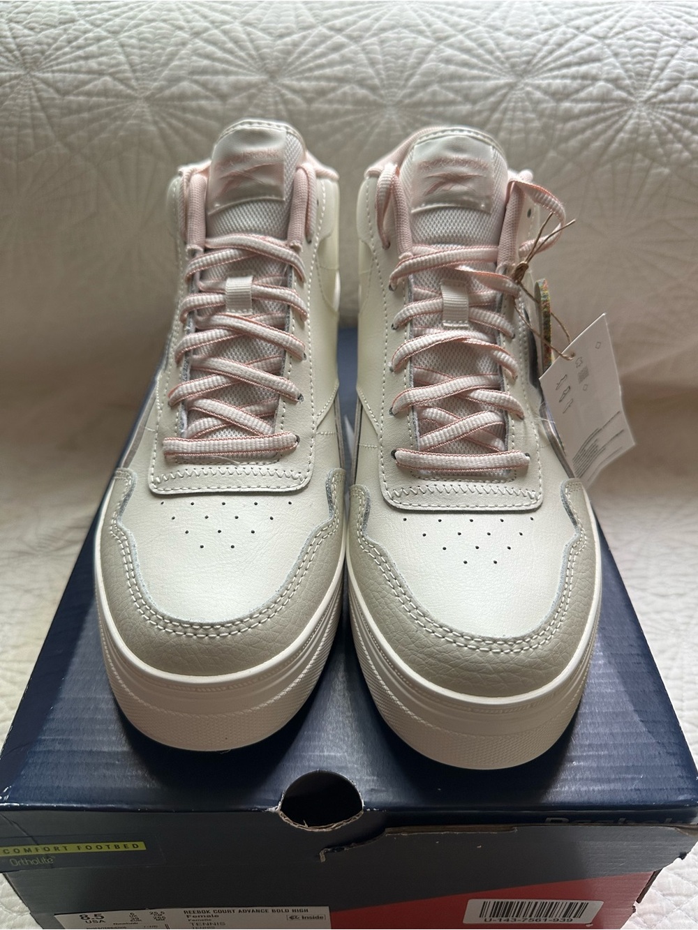 Reebok Women’s Tennis Court Advance Bold High Sneakers US 8.5